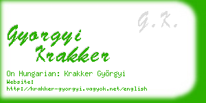 gyorgyi krakker business card