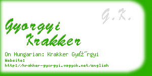 gyorgyi krakker business card